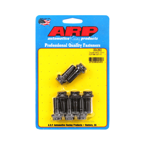 ARP Flywheel Bolts, Pro Series, Chromoly, Black Oxide, 12-point, M10 x 1.25mm, For Ford Barra BA,BF, FG &  Toyota, 1.6L, 4AGE, 1JZ/2JZ Set of 8