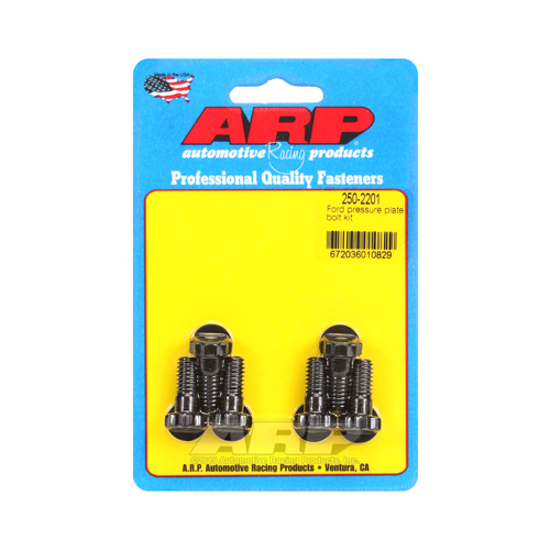 ARP Pressure Plate Bolts, Pro Series, 12-Point Head, Chromoly, Black Oxide, For Ford, V8, Kit