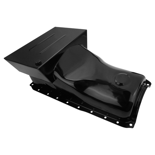 RTS Oil Pan, SB For Ford 302-351C ,408 Stroker , Steel Black, 6.5 lt ,Windage Tray, suit early Falcon, each