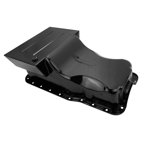 RTS Oil Pan, SB For Ford 351W ,408 Stroker , Steel Black, 6.5 lt ,Windage Tray, suit early Falcon, each