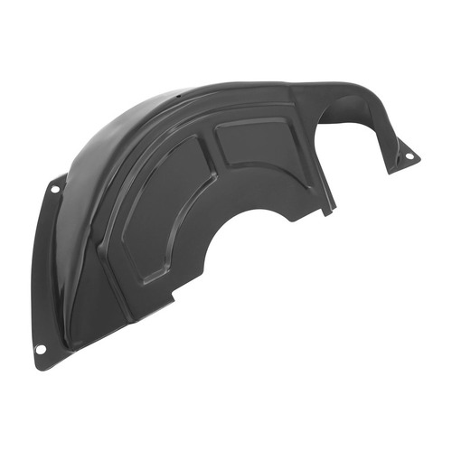 RTS Flexplate Dust Cover, Steel, Black Powdercoated, Chev GM Powerglide