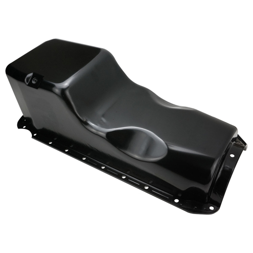 RTS Oil Pan Sump, Steel, Black Finish, Standard, BB For Chevrolet