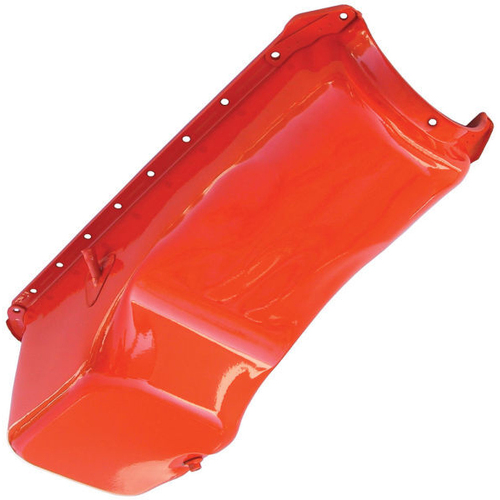 RTS Oil Pan Sump, Steel, OEM Style Painted Chev Orange, BB Chev Holden, 396-454, 65-90 Mark IV, Each