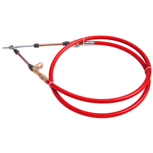 RTS Shifter Cable, Super Duty, 4 ft. Length, Morse Style, Eyelet/Threaded Ends, Red, Each