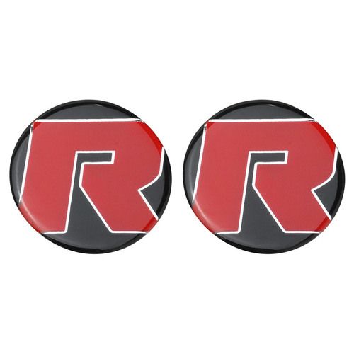 RTS Axle Decal Stick-on, Plastic Moulded, Red Lettering, Pair
