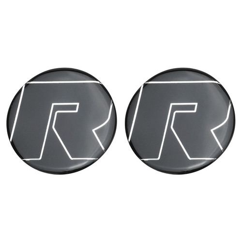 RTS Axle Decal Stick-on, Plastic Moulded, White Lettering, Pair
