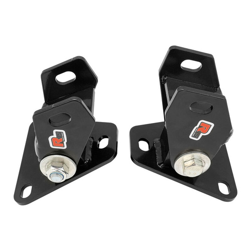 RTS Power Mount, Engine Mount, Engine Swap, Chev V8, into Holden HQ-WB, Torana LH-LX, Black/Red Polyurethane , Set