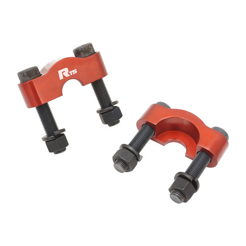 RTS U-Joint Girdles, Billet Aluminium, Red Anodised, For Ford, 9 in 1350/1410 Style Universal Joint, 1.188 in Cap, Set