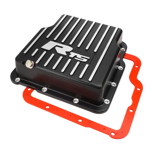 RTS Transmission Pan, Deep, Aluminium, Finned Black Powdercoat, GM For Holden, Commodore, Trimatic, Kit