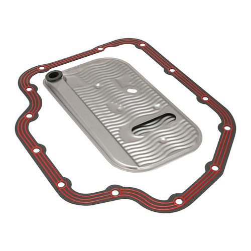 RTS Transmission Filter Service Kit, GM TH400, Filter, Pan Gasket, Silicone Bead w/Steel Core, LubeLocker Style, 1.25mm Thick, Kit