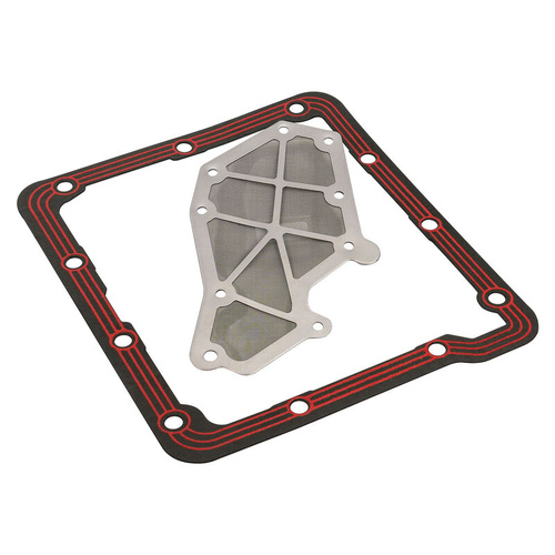 RTS Transmission Filter Service Kit, Ford C4, C10, Filter, Pan Gasket, Silicone Beads w/Steel Core, LubeLocker Style, 1.25mm Thick, Kit